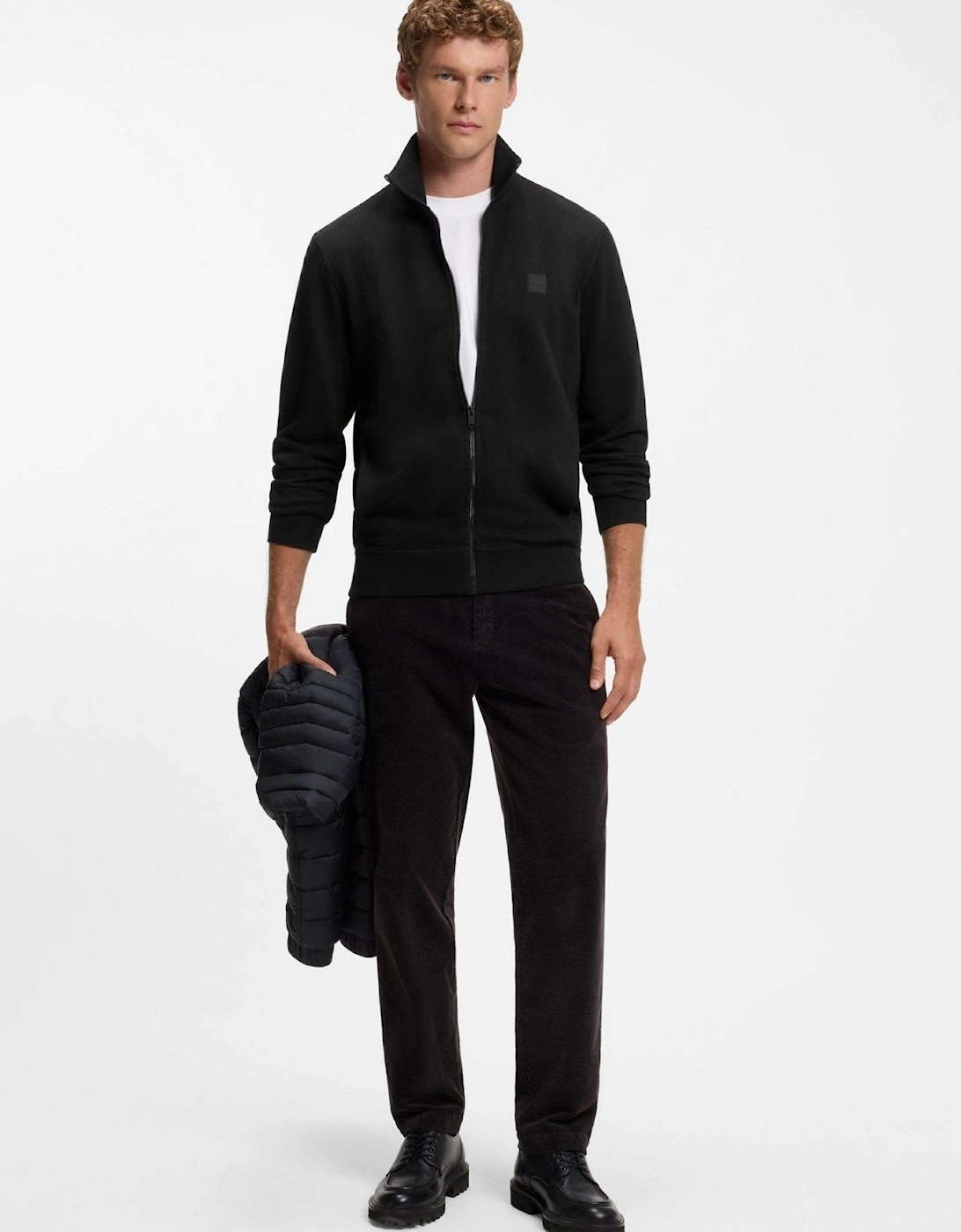 BOSS Zestart Zip Through Sweatshirt Black