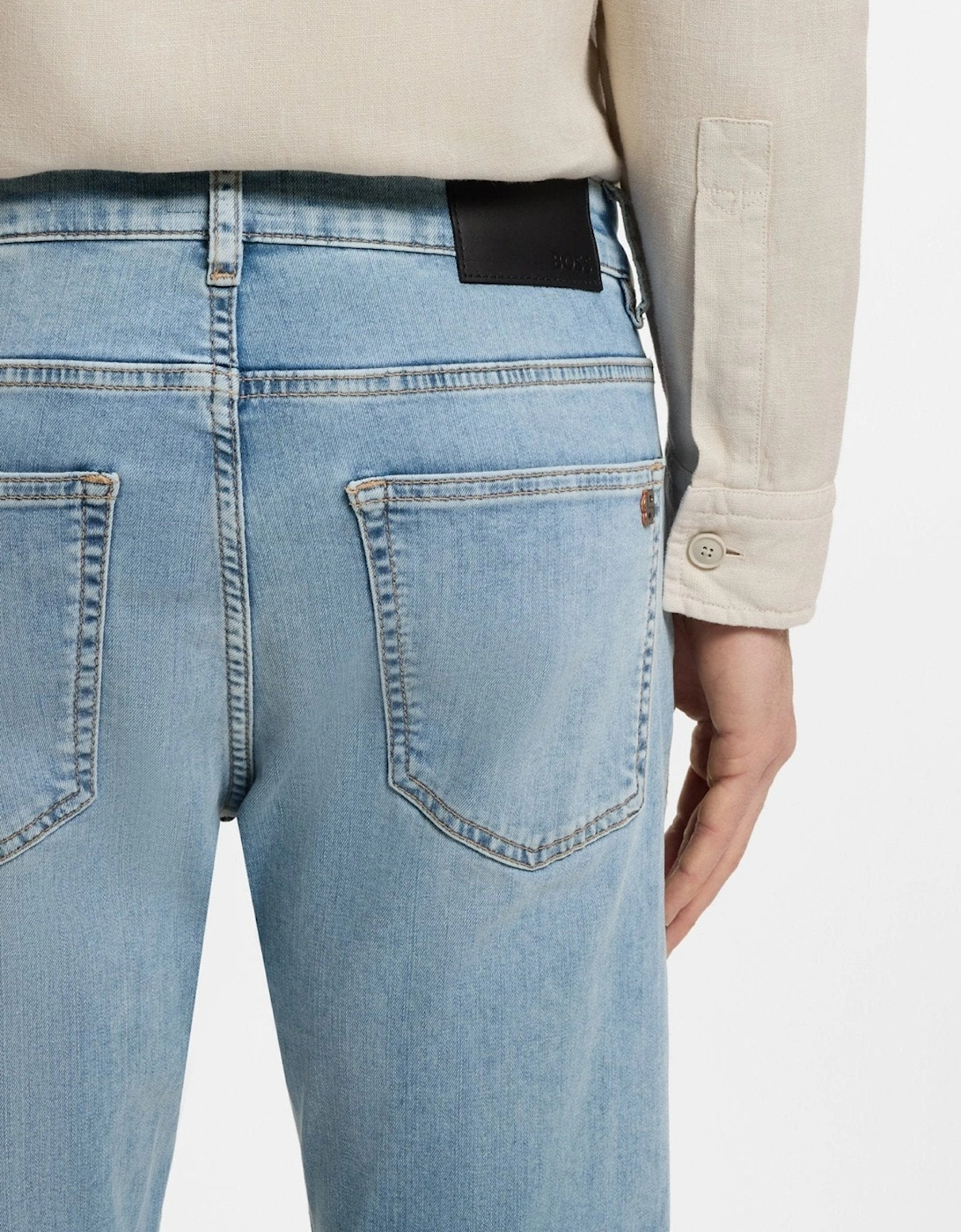 BOSS Delaware Soft Motion Slim Fit Jeans Light Blue