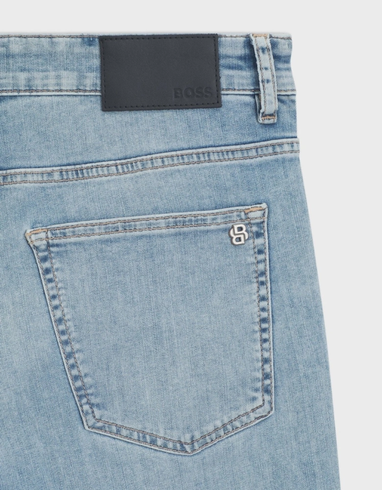 BOSS Delaware Soft Motion Slim Fit Jeans Light Blue