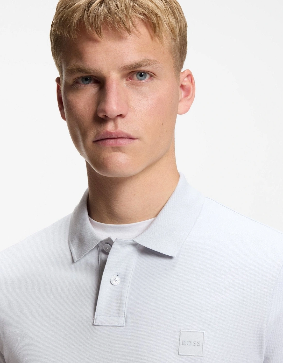 BOSS Slim Fit Passenger Polo Shirt Light Pastel Grey