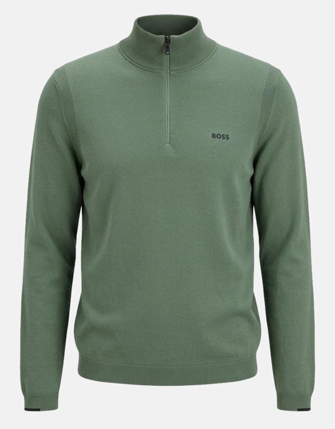 BOSS Ever-X Zip Neck Jumper Green