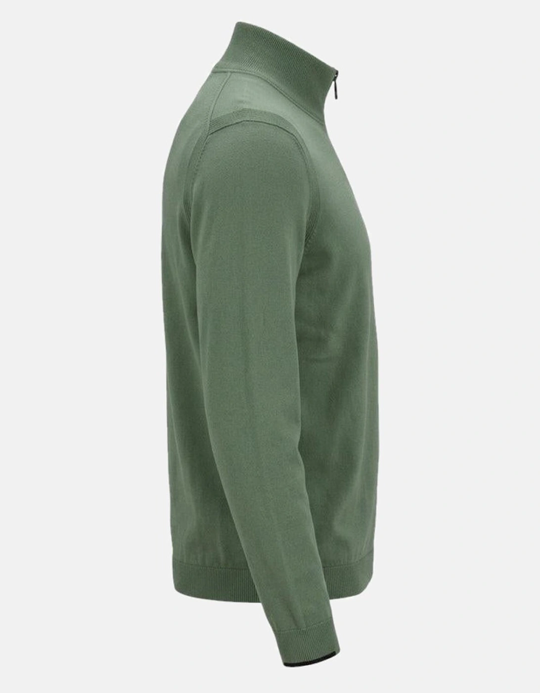 BOSS Ever-X Zip Neck Jumper Green