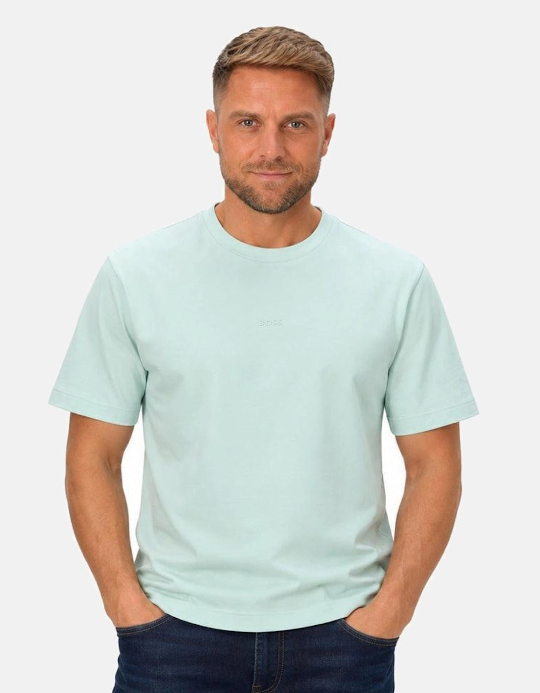 BOSS Relaxed Fit TChup T-Shirt Turquoise Aqua