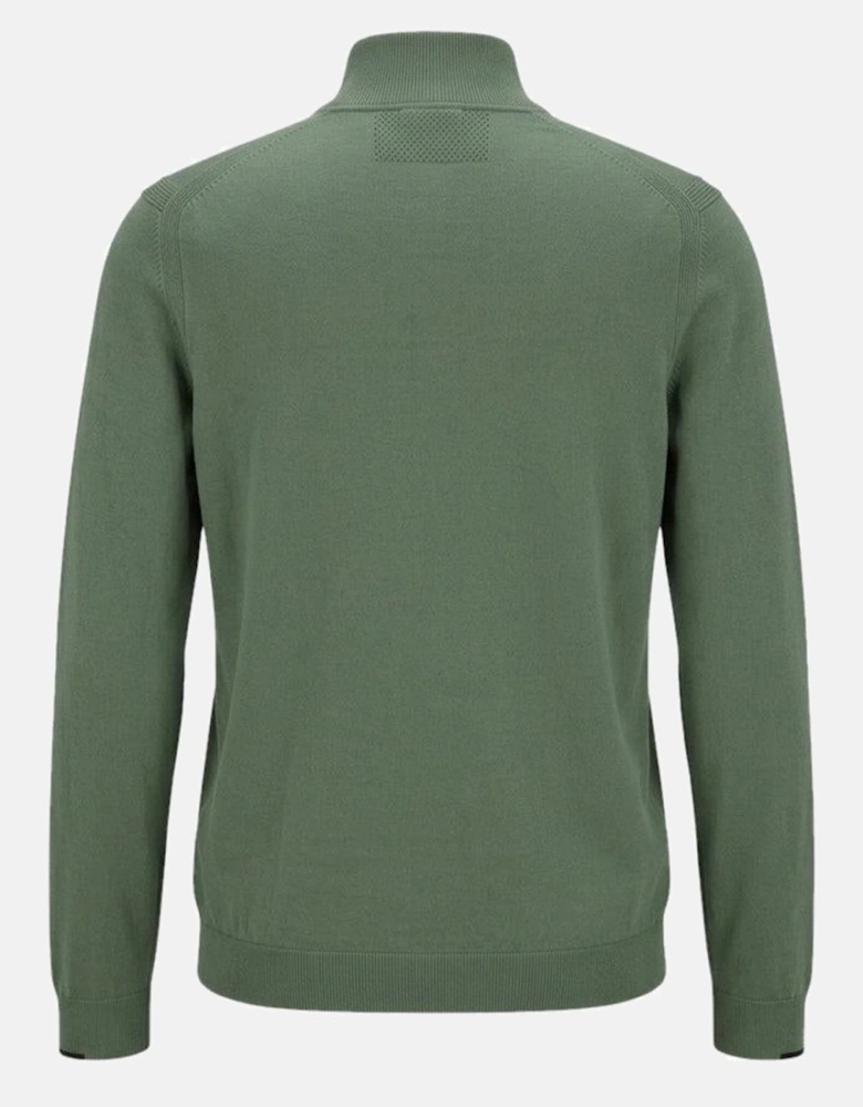 BOSS Ever-X Zip Neck Jumper Green