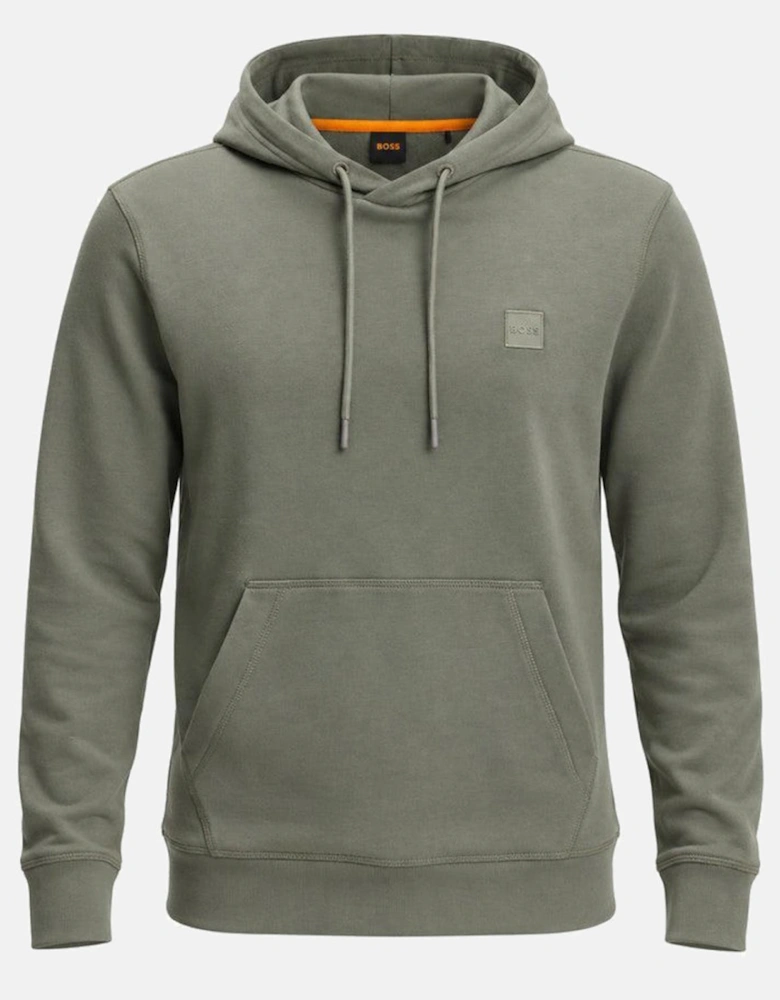 BOSS Wetalk Logo Patch Hoodie Open Grey