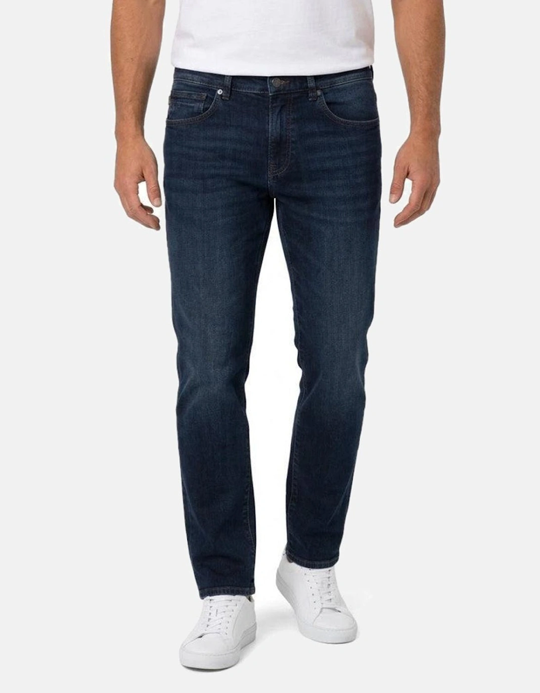 BOSS Faded Wash Jeans Dark Blue