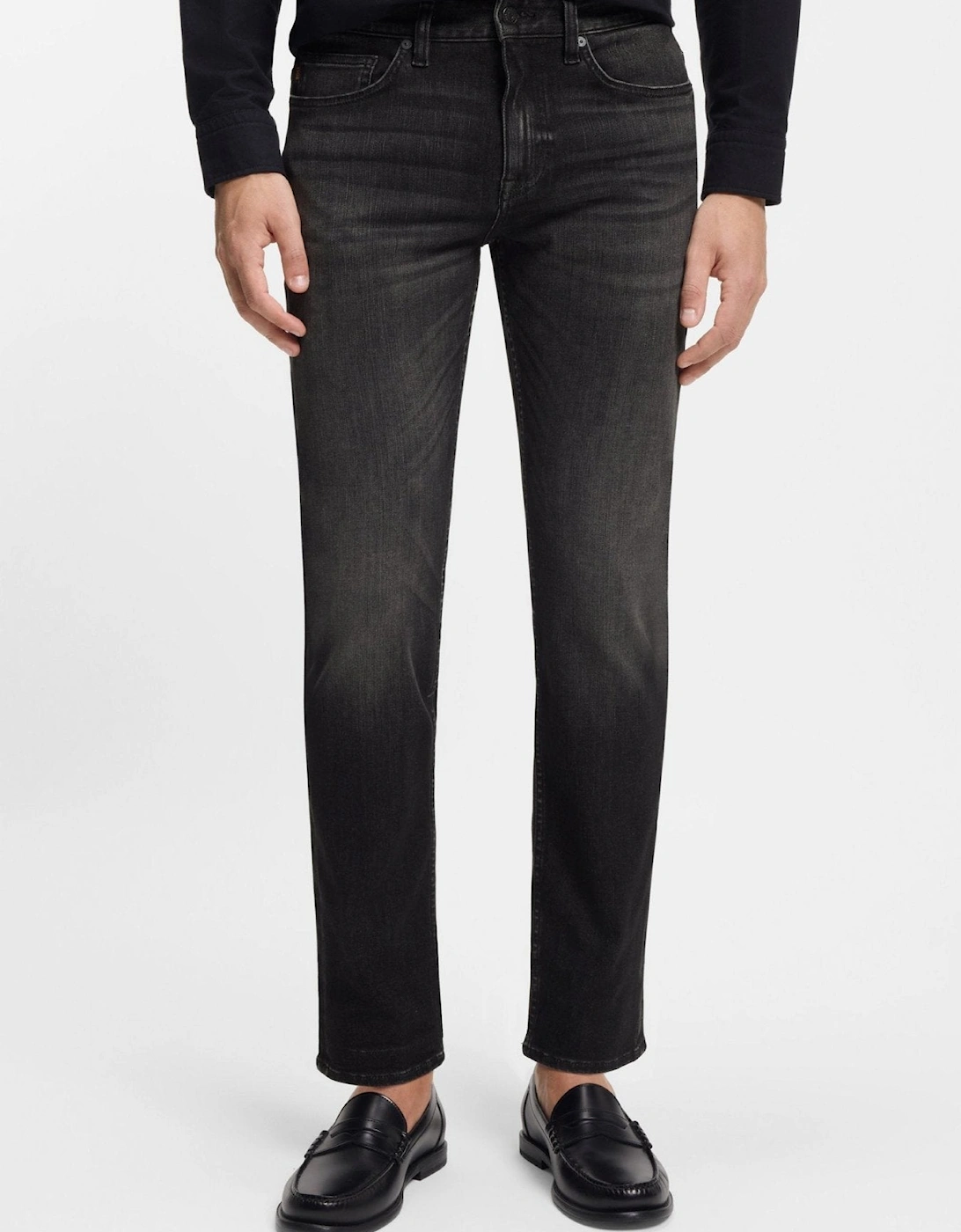 BOSS Delaware Slim Fit Stretch Jeans Black