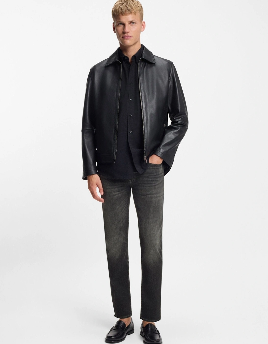 BOSS Delaware Slim Fit Stretch Jeans Black