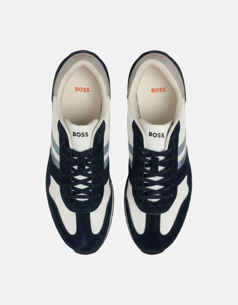 BOSS Levon Runn Trainers Open Blue