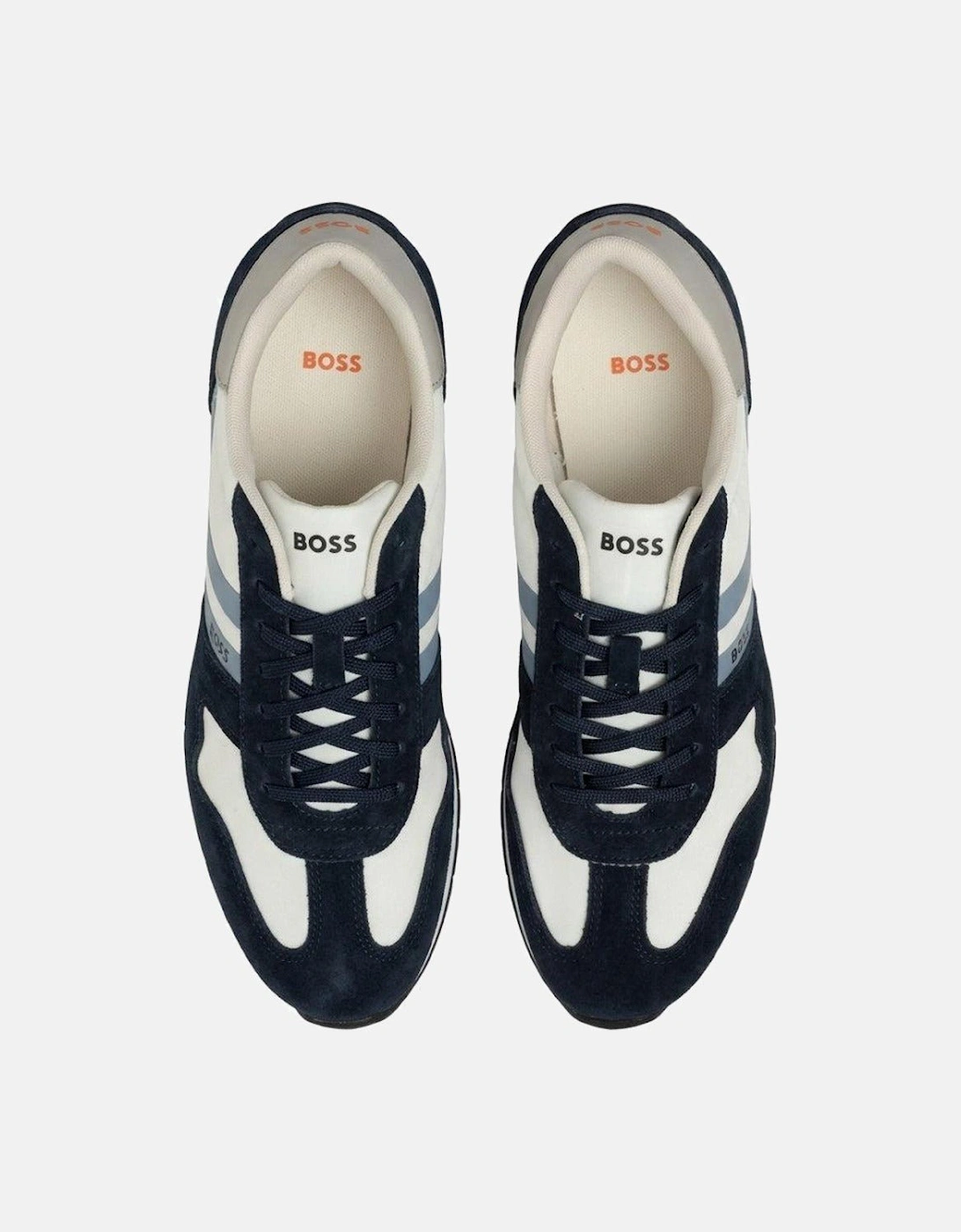 BOSS Levon Runn Trainers Open Blue
