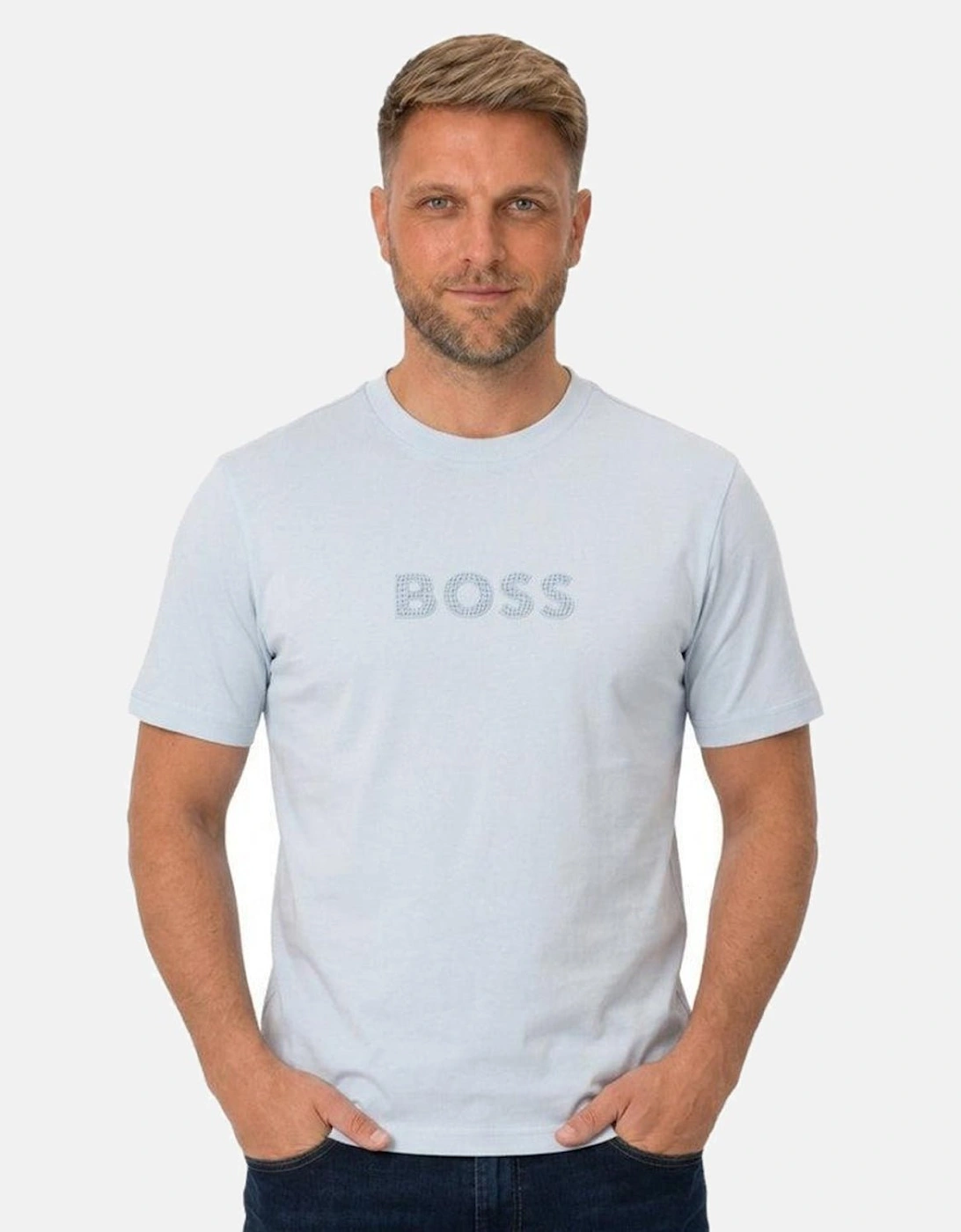 BOSS Terrace Logo T-Shirt Light Blue