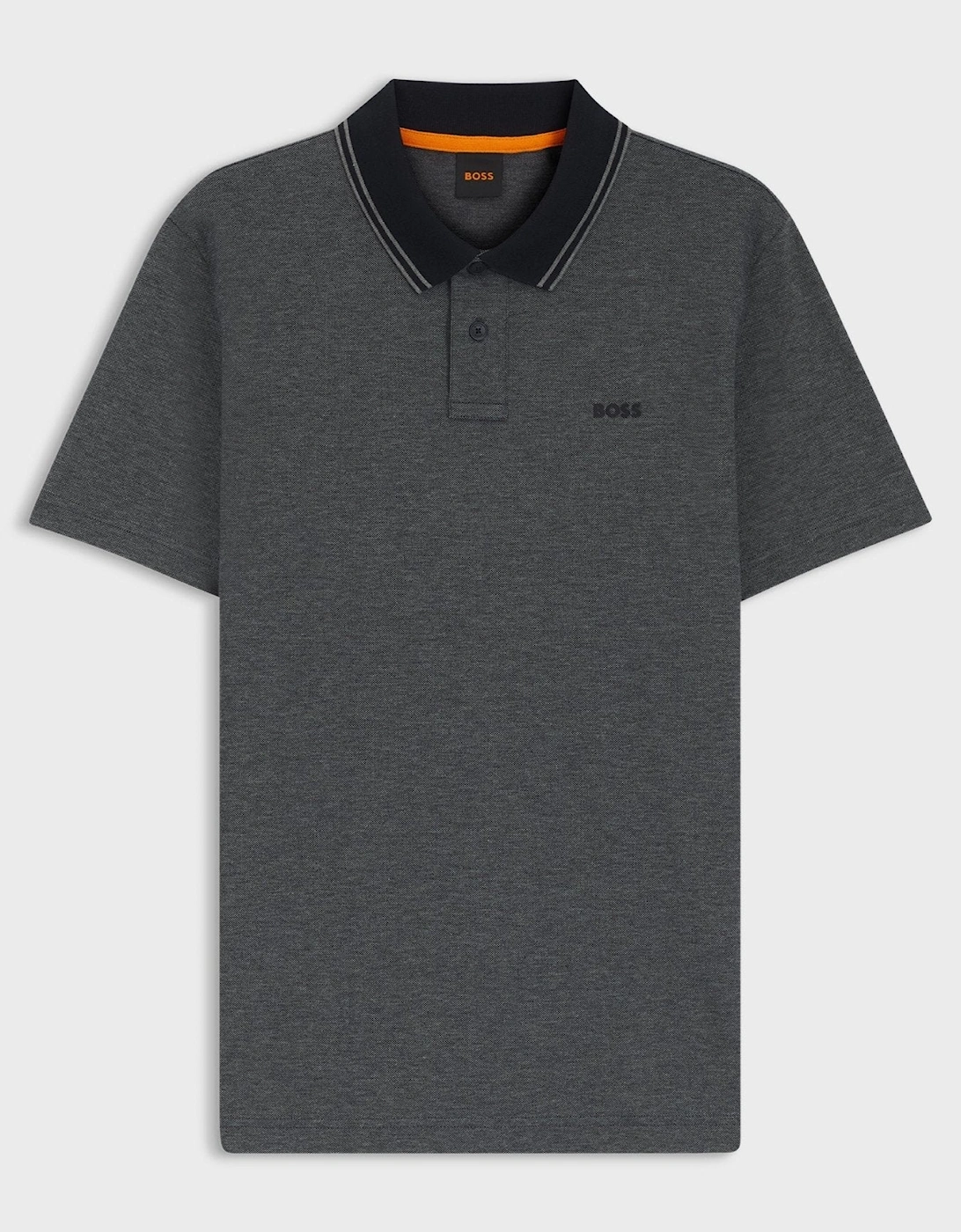 BOSS Relaxed Fit Oxford Piqué New Polo Shirt Dark Blue