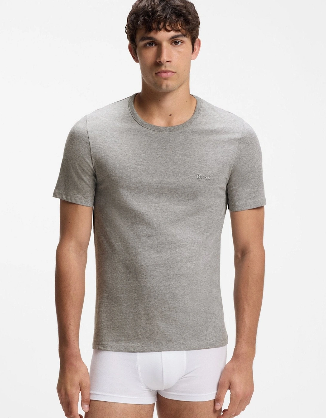 BOSS 3 Pack Classic T-Shirts White/Grey/Black