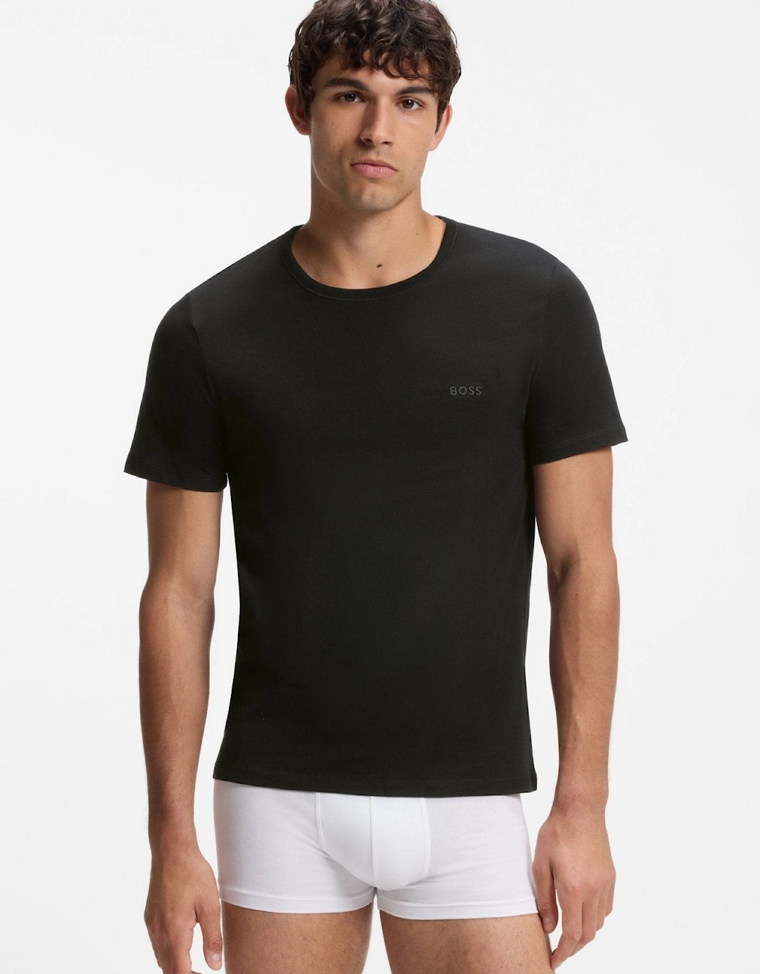 BOSS 3 Pack Classic T-Shirts White/Grey/Black