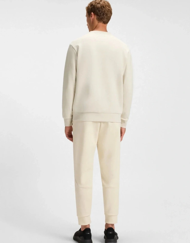 BOSS Salbo Tonal Logo Sweatshirt Open White