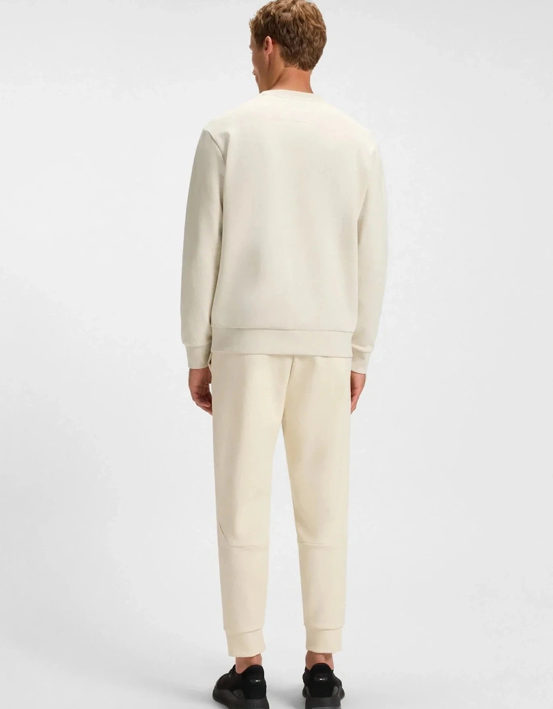 BOSS Salbo Tonal Logo Sweatshirt Open White