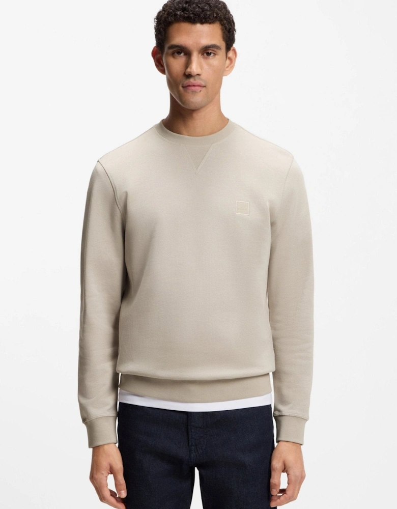 BOSS Reg Fit Westart Sweatshirt Light Grey