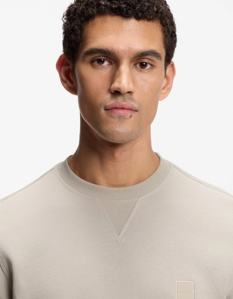 BOSS Reg Fit Westart Sweatshirt Light Grey