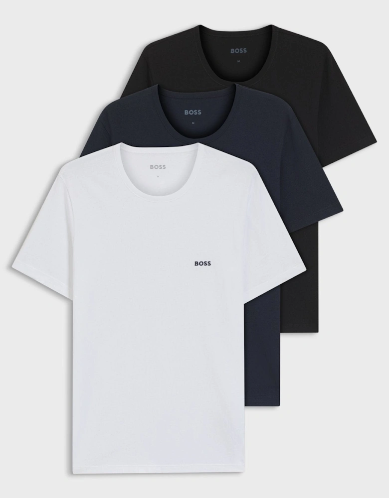 BOSS 3 Pack Classic T-Shirts White Navy Black