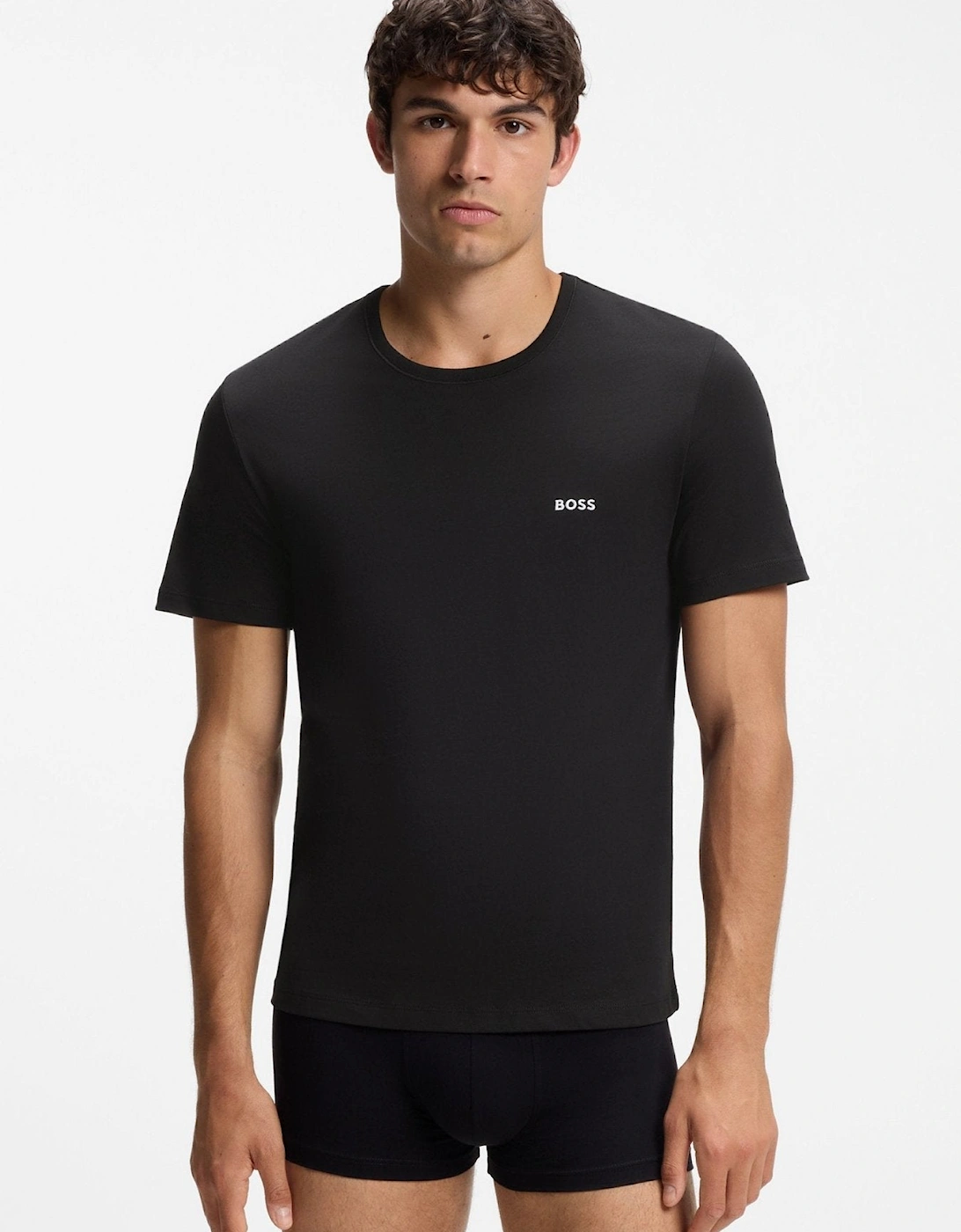 BOSS 3 Pack Classic T-Shirts White Navy Black
