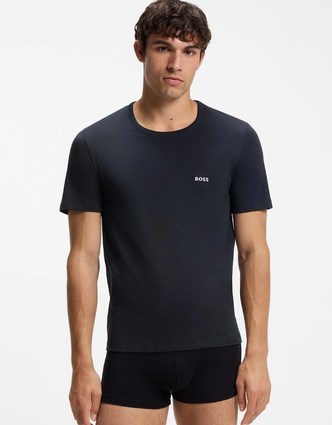 BOSS 3 Pack Classic T-Shirts White Navy Black