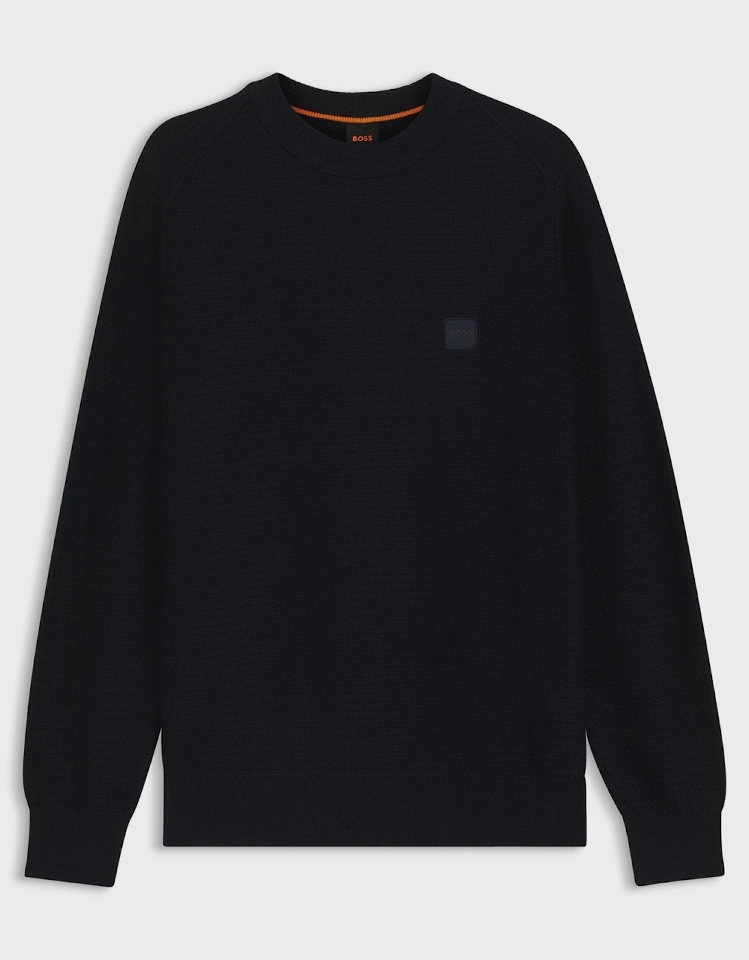 BOSS Anion Piqué Knit Jumper Dark Blue