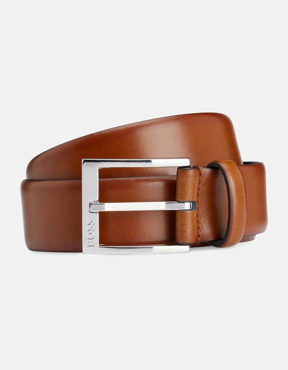 BOSS Elloy Italian Leather Belt Medium Brown