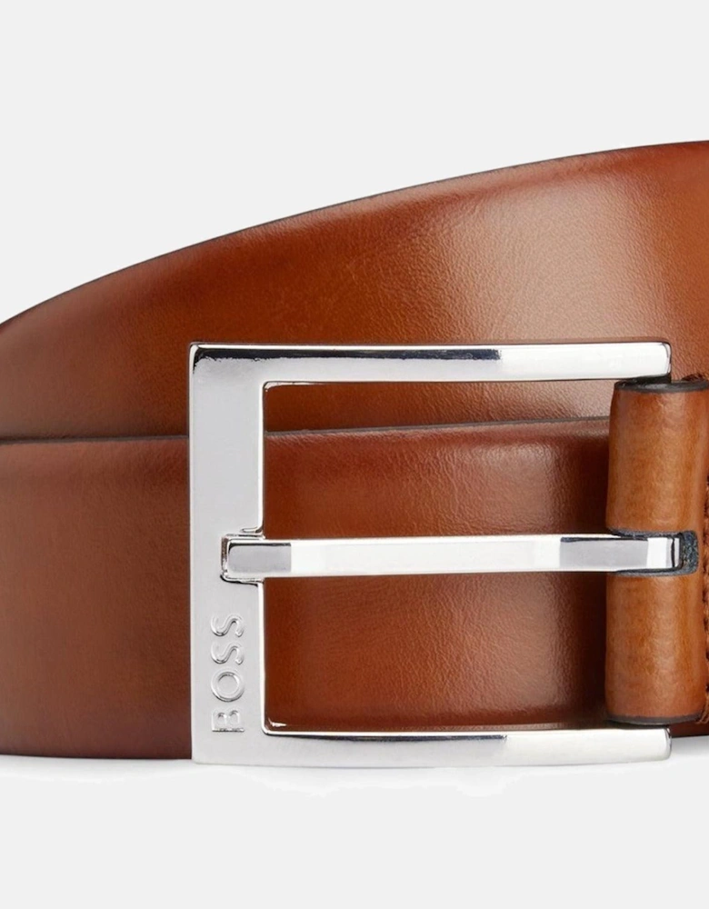 BOSS Elloy Italian Leather Belt Medium Brown