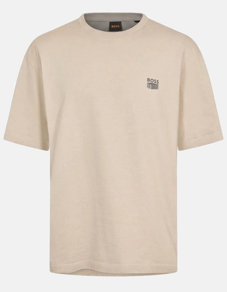 BOSS Te Brutalism Graphic T-Shirt Open Grey