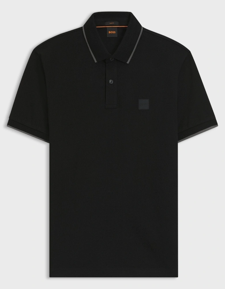BOSS Slim Fit Passertip Polo Shirt Black