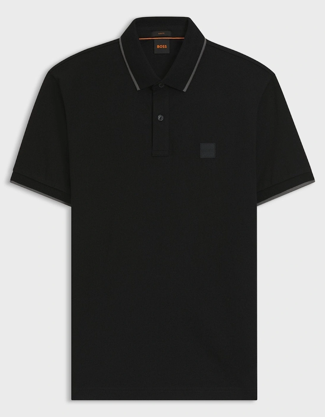 BOSS Slim Fit Passertip Polo Shirt Black