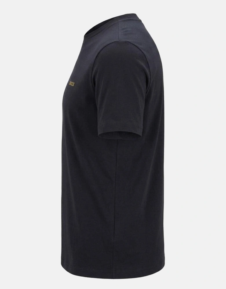 BOSS Crew Neck Tee T-Shirt Dark Blue Gold Logo
