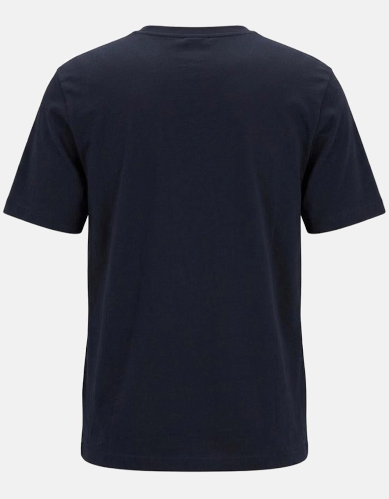 BOSS Crew Neck Tee T-Shirt Dark Blue Gold Logo