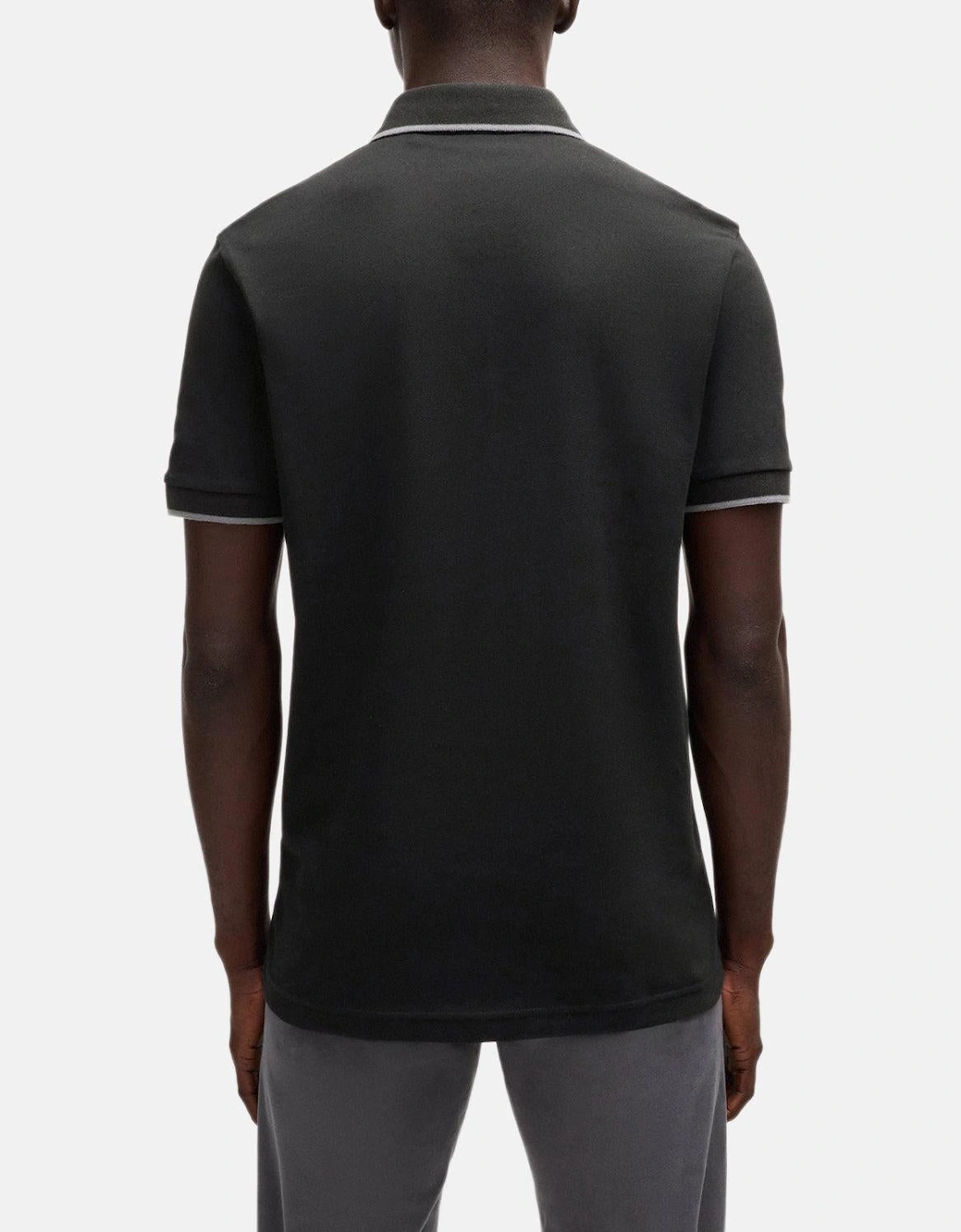 BOSS Slim Fit Passertip Polo Shirt Black