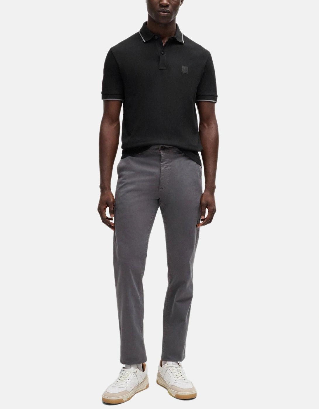 BOSS Slim Fit Passertip Polo Shirt Black