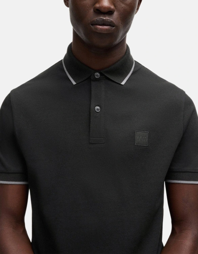 BOSS Slim Fit Passertip Polo Shirt Black