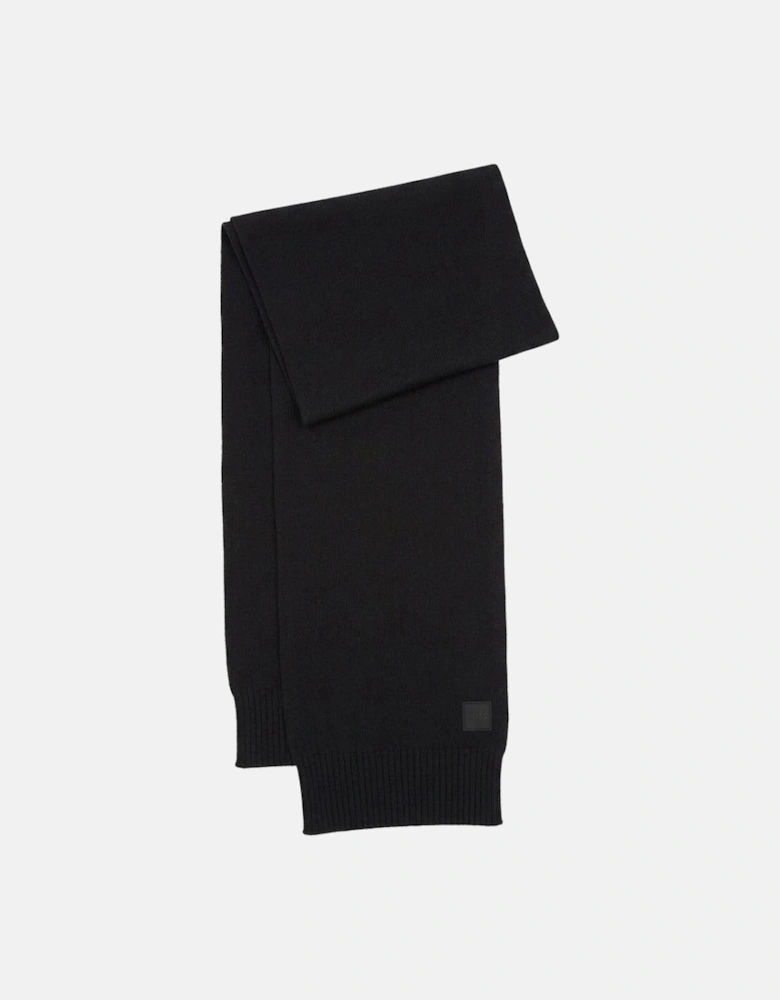 BOSS Akaio Knitted Scarf Black