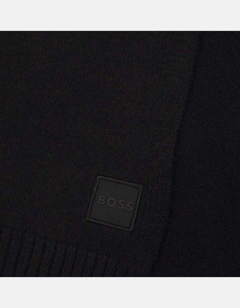 BOSS Akaio Knitted Scarf Black