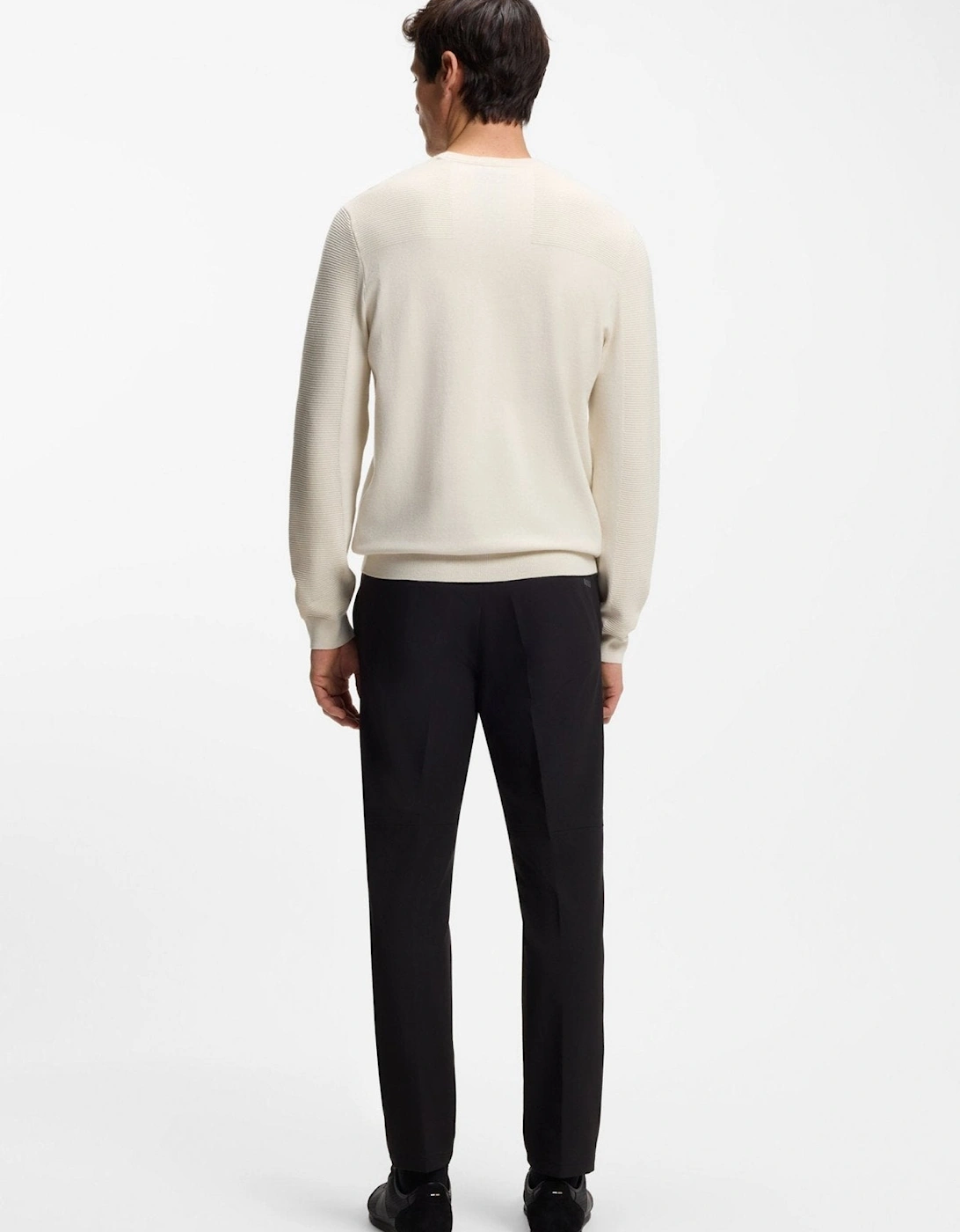 BOSS Momentum-X Crew Neck Jumper Natural