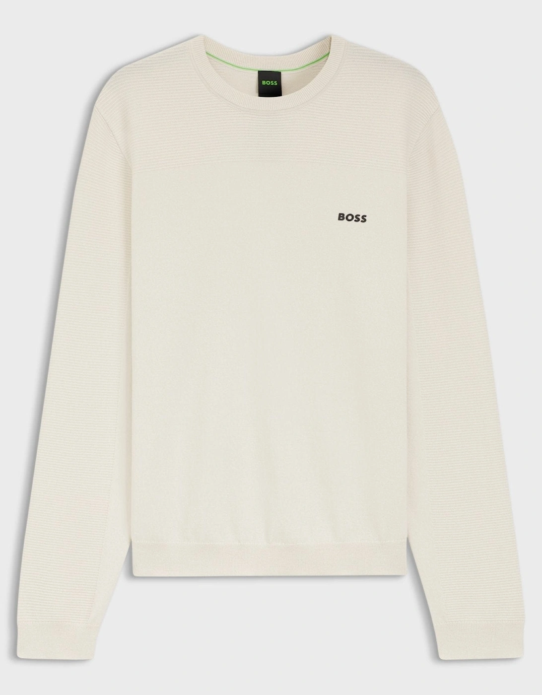 BOSS Momentum-X Crew Neck Jumper Natural