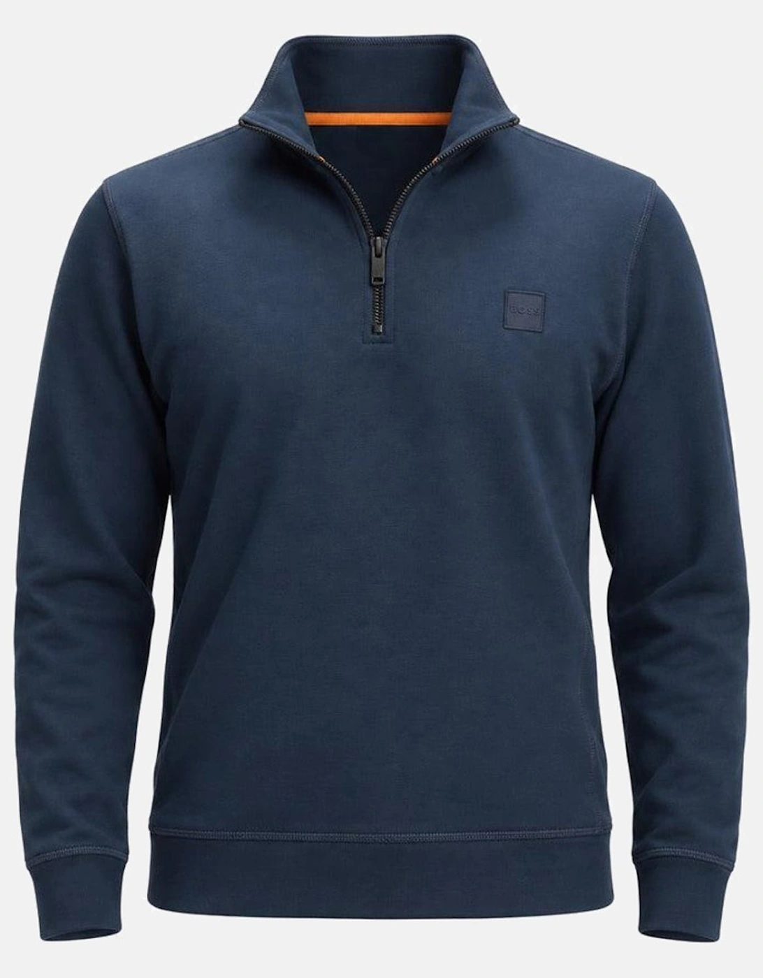 BOSS Zetrust Quarter Zip Sweatshirt Open Blue