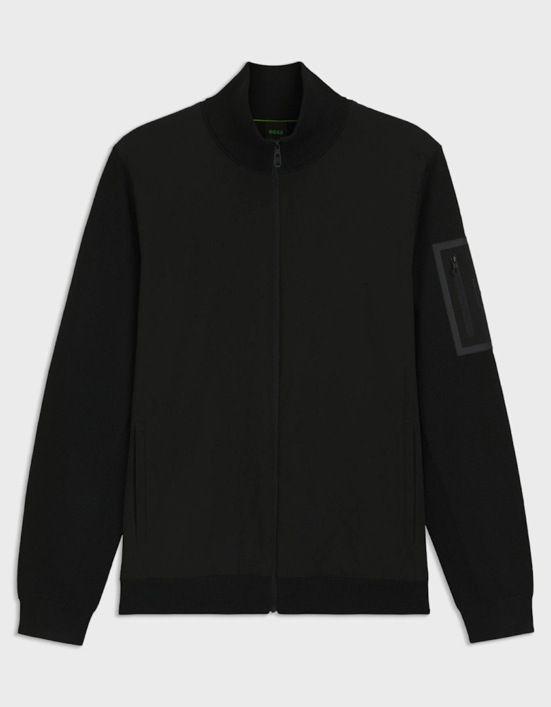 BOSS Momentum-X Knitted Hybrid Jacket Black