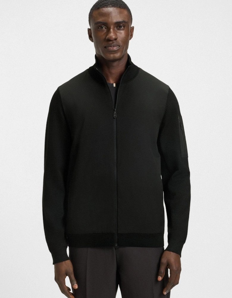 BOSS Momentum-X Knitted Hybrid Jacket Black