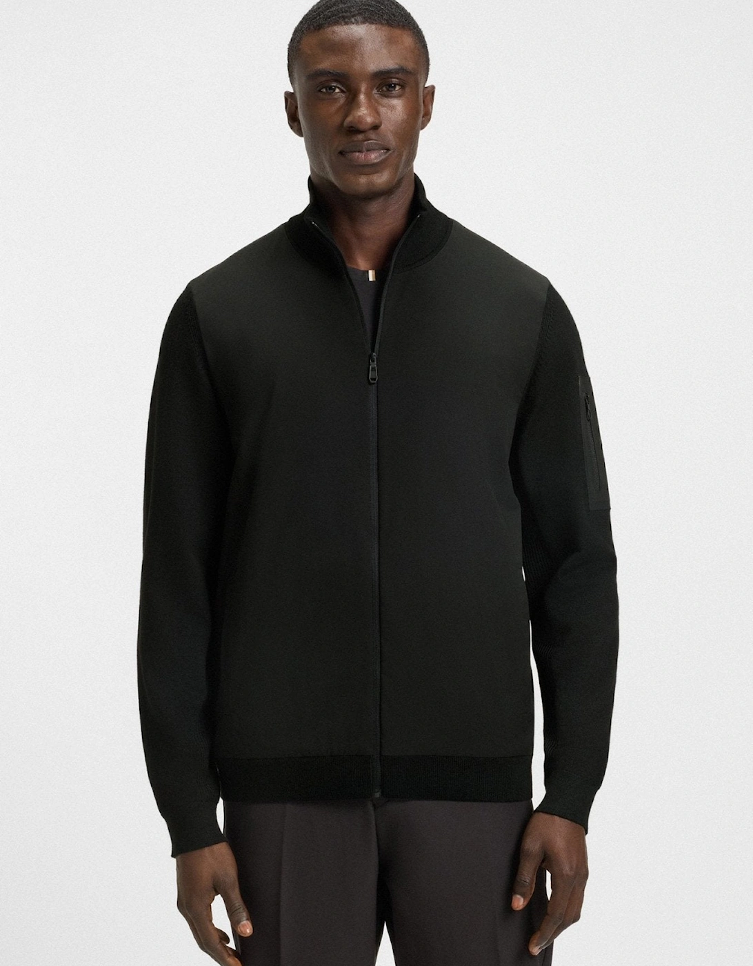 BOSS Momentum-X Knitted Hybrid Jacket Black