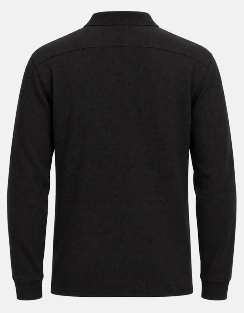 BOSS Petempestolong Long Sleeve Polo Shirt Black