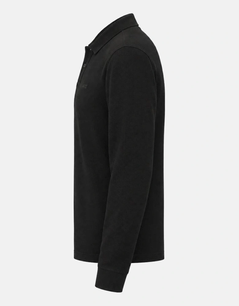 BOSS Petempestolong Long Sleeve Polo Shirt Black