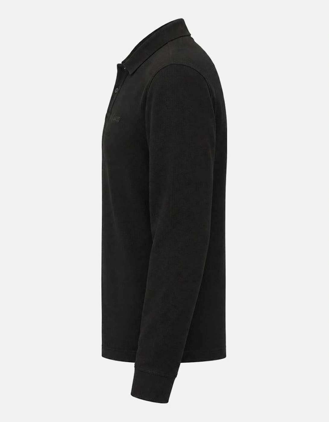 BOSS Petempestolong Long Sleeve Polo Shirt Black