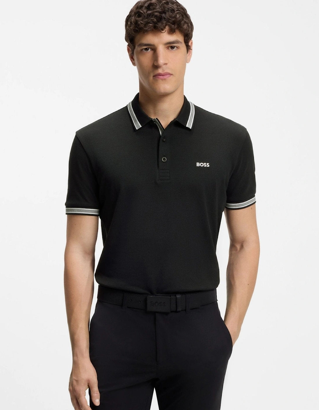 BOSS Paddy Piqué Polo Shirt Dark Blue