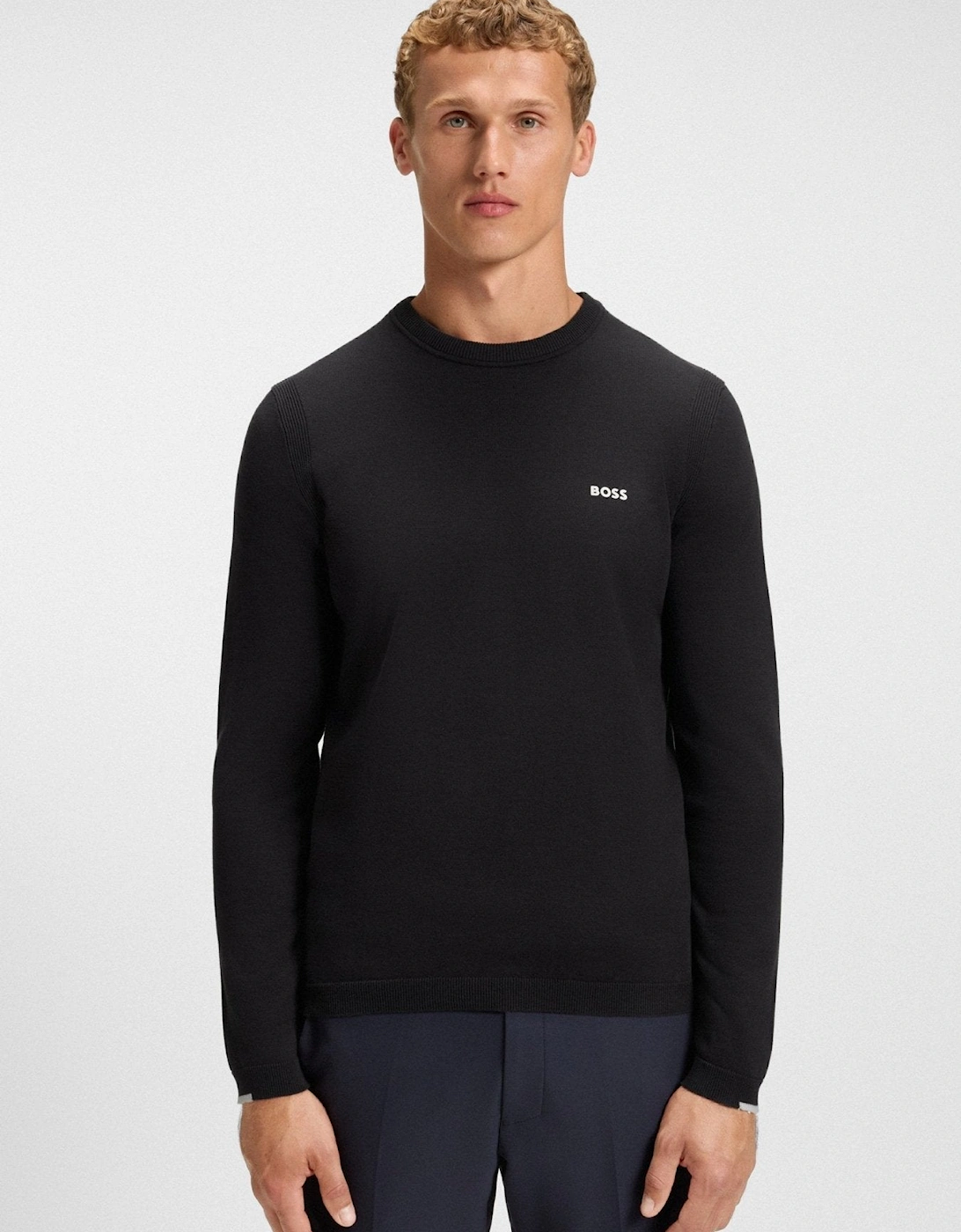BOSS Ever-X Crew Neck Jumper Dark Blue