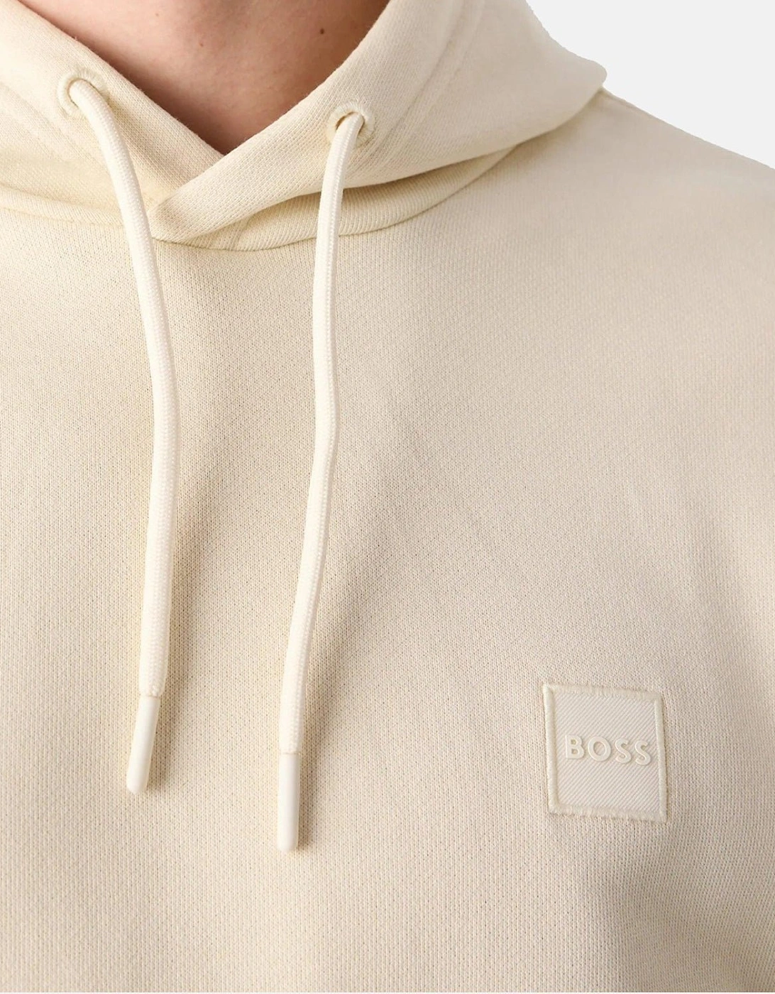 BOSS Wetalk Logo Patch Hoodie Open Yellow